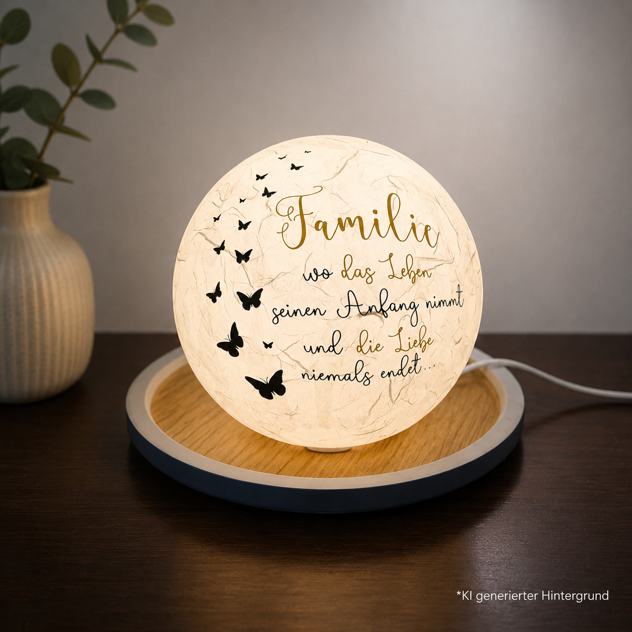 Personalisierte Leuchtkugel Familie