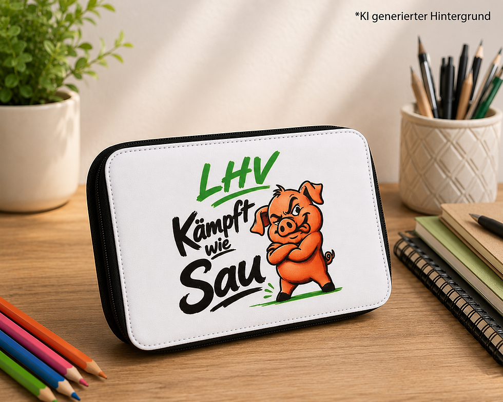 Federmäppchen inkl. Inhalt mit LHV Design