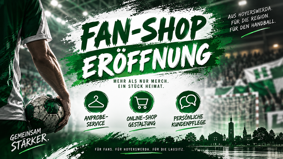 Fan shop Eröffnung für den LHV Hoyerswerda