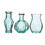 Thumbnail: Pale blue recycled glass vintage bud vases 