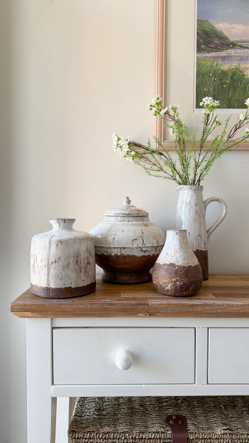 Thumbnail: Aged terracotta jug 
