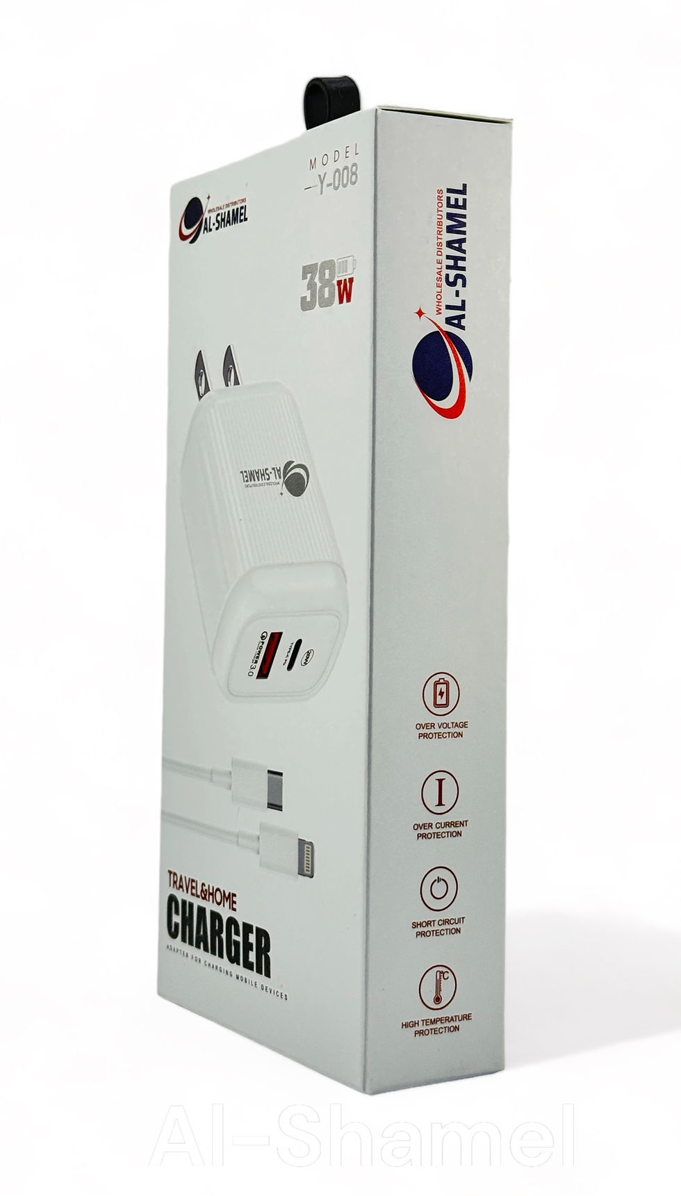 Thumbnail: AL-SHAMEL 38 W HOME CHARGER USB+C To Type ip