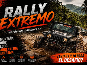 ally extremo en republica dominicana jeep 4x4 rio lodo montaña offroad evento extremo