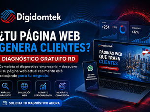 Imagen de Digidomtek sobre cuánto cuesta una página web en RD según el dinero que puede generar, mostrando crecimiento de clientes, ventas, rentabilidad, cálculo del 15 % ideal y una estructura web orientada a negocio.