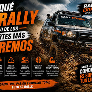 Por qué el rally es un deporte extremo con vehículo 4x4 en ruta offroad en condiciones difíciles