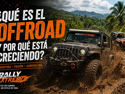 jeep 4x4 en ruta offroad con lodo y montaña en republica dominicana durante experiencia de rally extremo