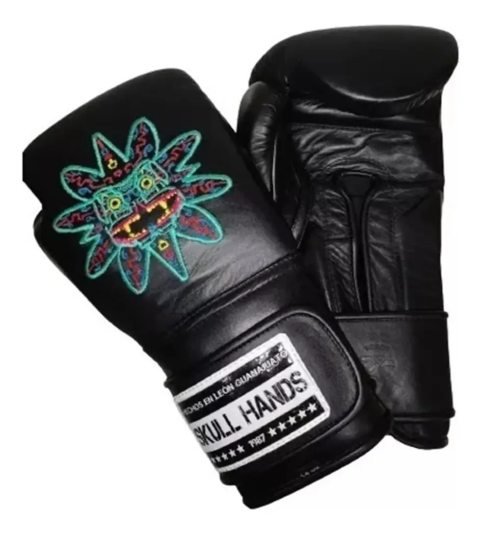 Miniatura: Guantes Skull Hands de Piel - Velcro - Bordados