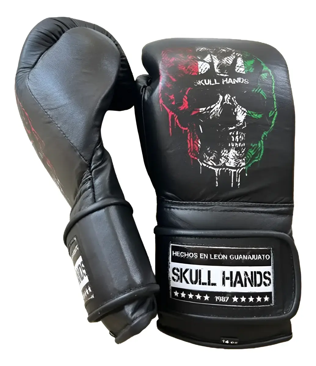 Guantes de Box Skull Hands Piel-Velcro-Impreso