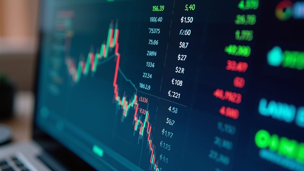 Close-up view of a computer screen showing currency exchange rates