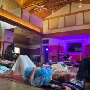 A group of participants deep in the sound journey.