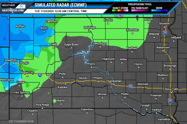 ECMWF Simulated Radar