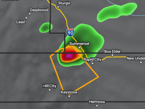 hockey pucks size hail black hills