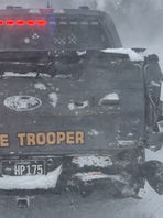 State Trooper's Vehicle Rear-Ended in Whiteout Conditions