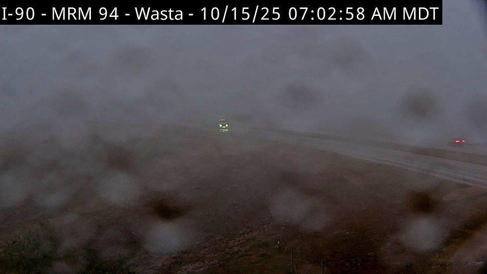 Fog and Drizzle near Wasta, SD on October 15th, 2025