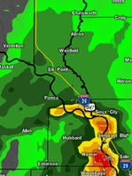 Thunderstorms Roll Across the Far Southeast Tip of South Dakota
