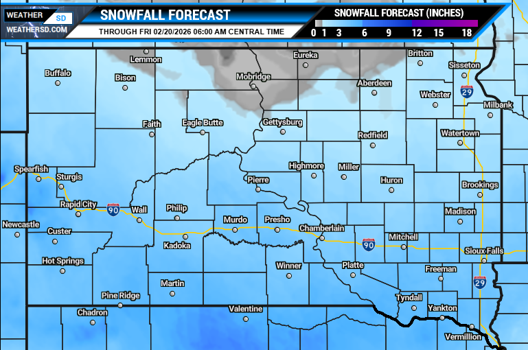 Snowfall Forecast Ending 02-20-2026