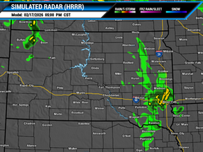 Thunderstorms Chances for Tuesday
