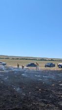 Field Starts on Fire near Black Hills