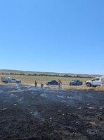 Field Starts on Fire near Black Hills