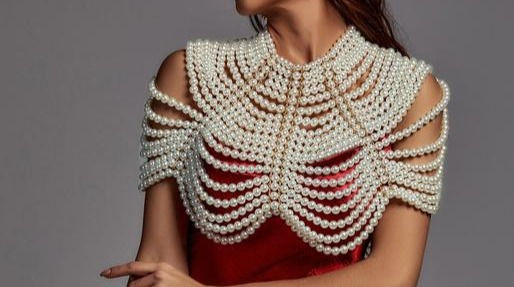 Miniature : Body Crossover Collier Perle Châle
