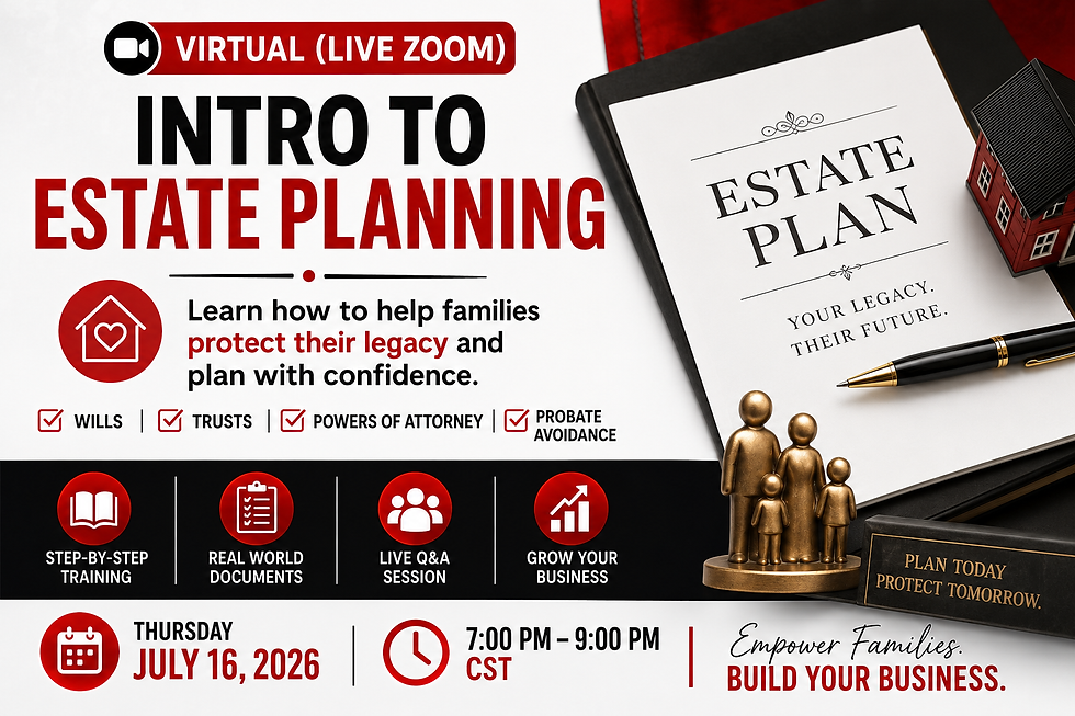 INTRO TO ESTATE PLANNING- $25 ticket