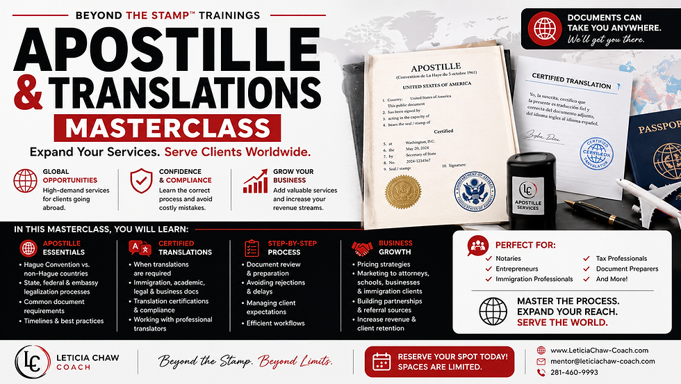 APOSTILLE & TRANSLATION