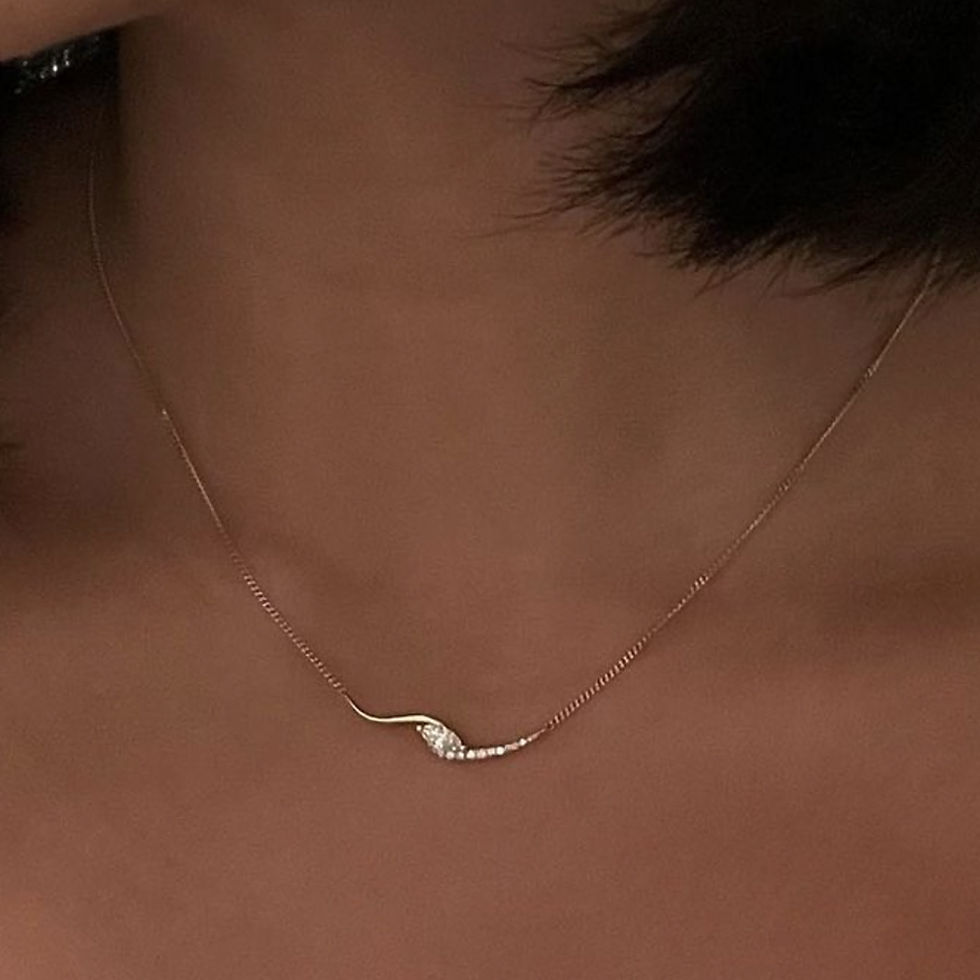 Thumbnail: 0.4 Carat THE VEIN Necklace-- Quiet Strength that Runs Beneath Every Bloom