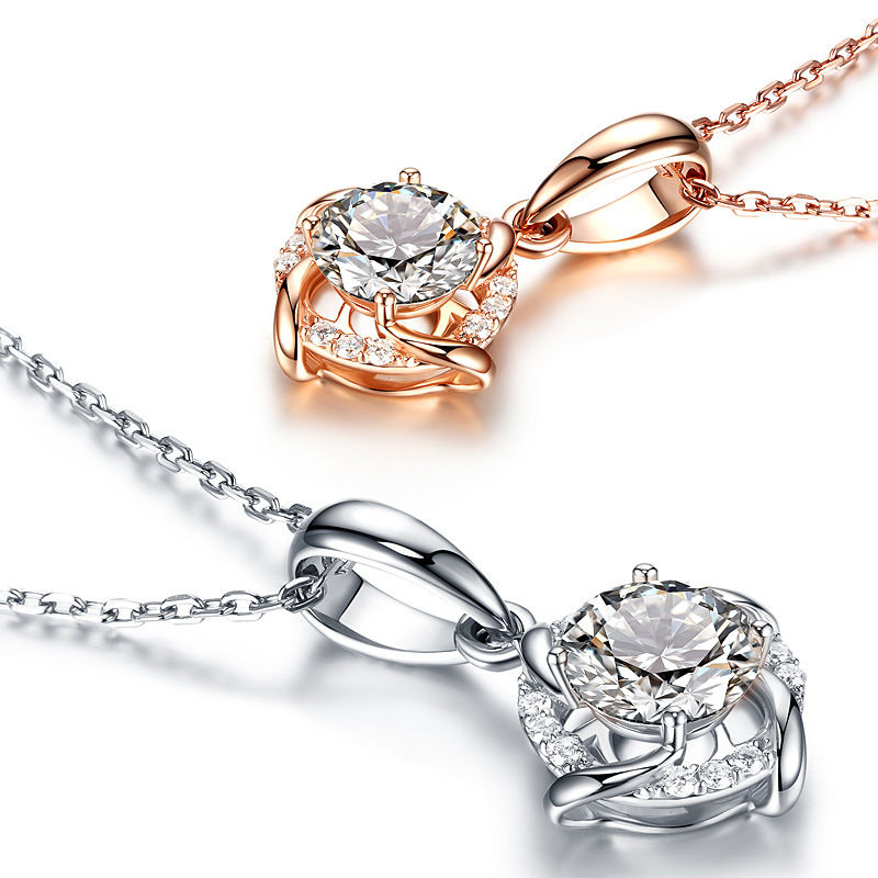 Thumbnail: 1.0 Carat OVERLAY HALO Necklace