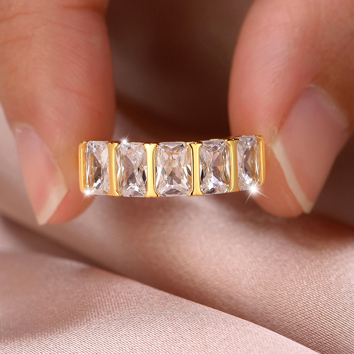 4.0 Carat THE GARDEN Ring -- Radiant of Sunflowers