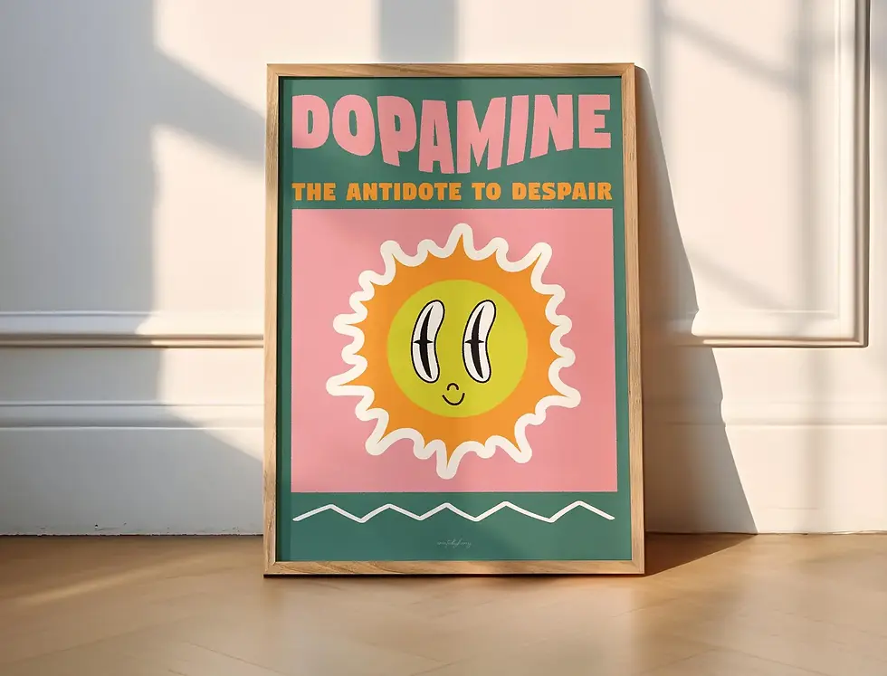 Thumbnail: DOPAMINE Abstract Wall Art Print