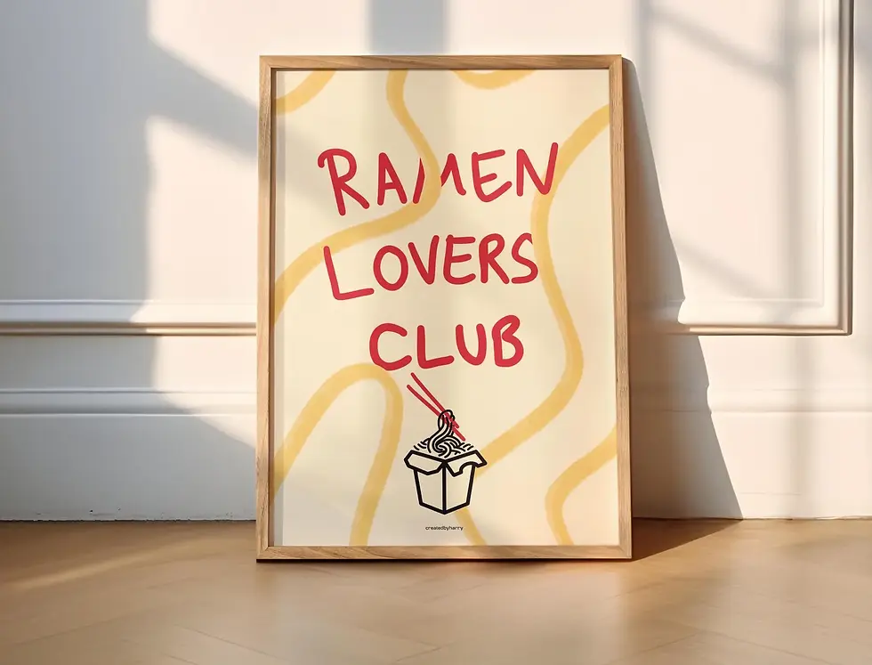 Ramen Lovers Club Wall Art Print