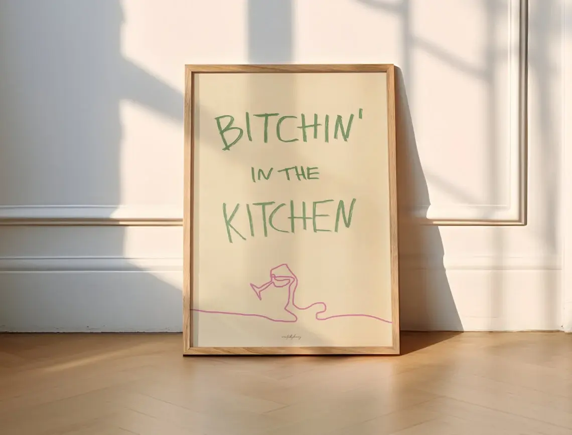 Bitchin' in the Kitchen Wall Art Print