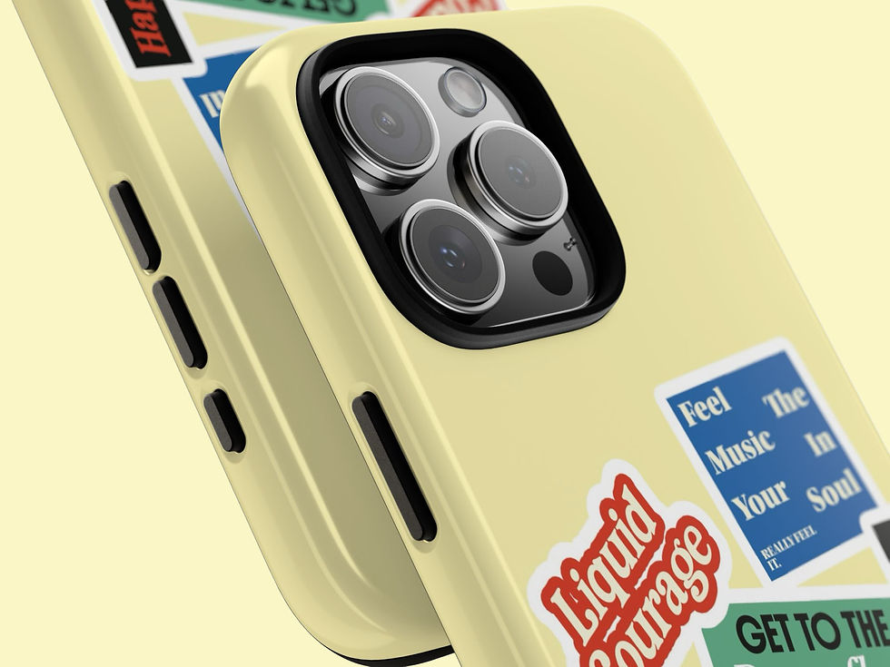 Thumbnail: Boogie Butter Yellow Retro Disco Sticker Phone Case