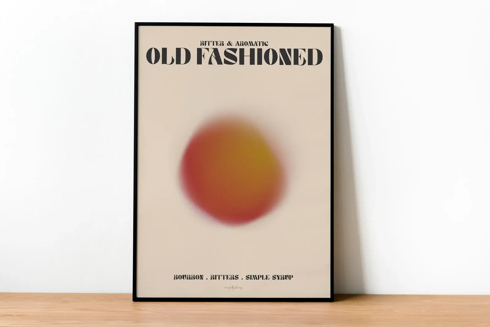 Old Fashioned Cocktail Print