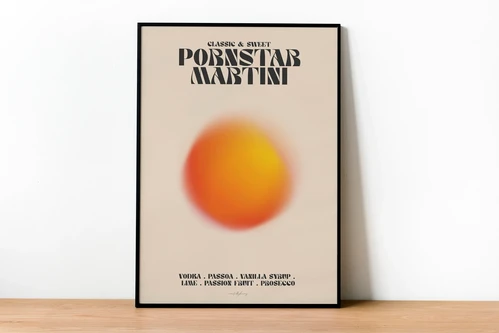 Pornstar Martini Cocktail Print | createdbyharry