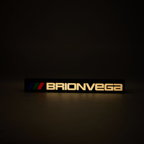 Insegna luminosa Brionvega nero
