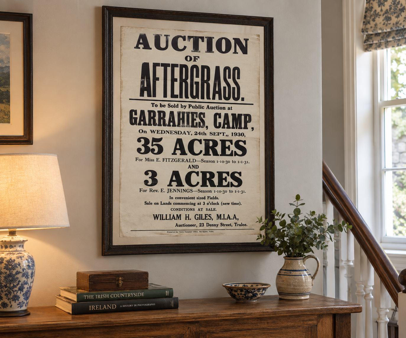 Vintage 1930 Camp Land Auction Print