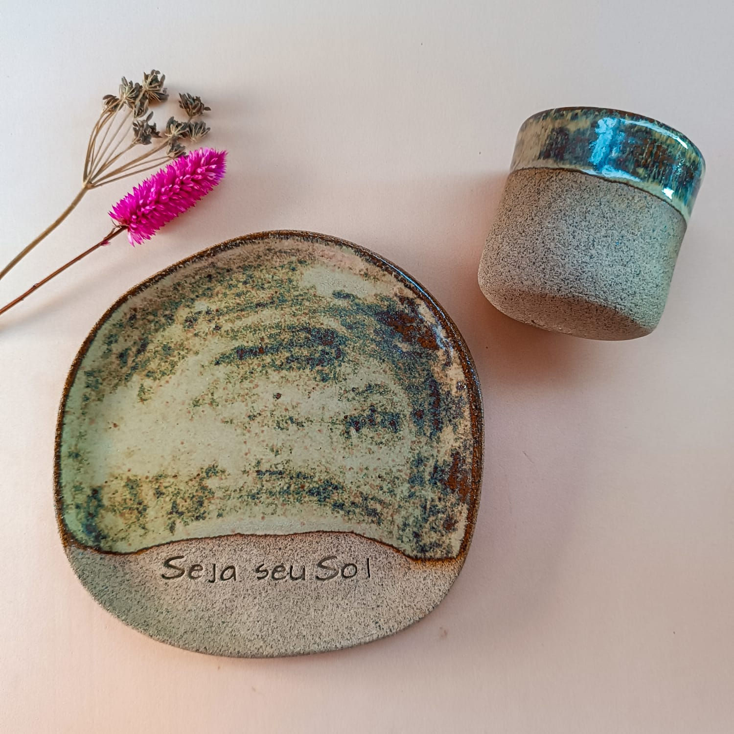 Kit Caneca | Seja seu Sol | Marrom e Creme