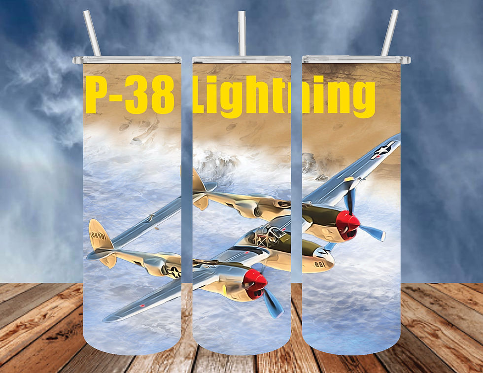 P-38 Lightning - Coastal Flight - 20 oz Tumbler