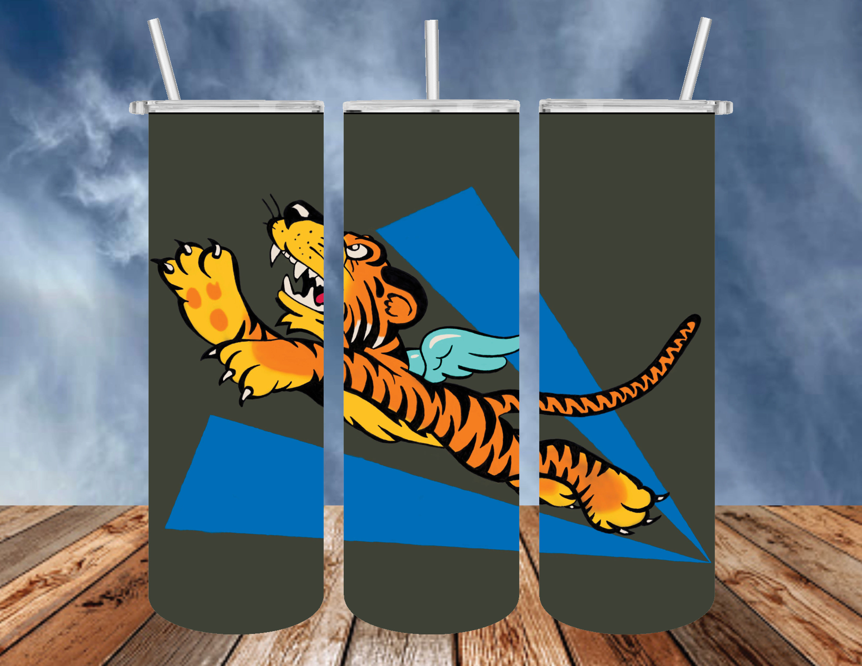 Flying Tigers AVG Stripe Emblem - 20 oz Tumbler