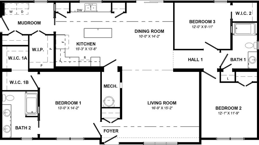 Garrison modular home blueprint blackline layout frostwall cottage version