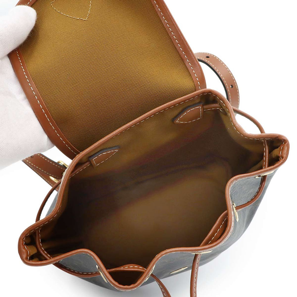 תמונה ממוזערת: Celine Triomphe Mini Folco Backpack PVC Leather Tan