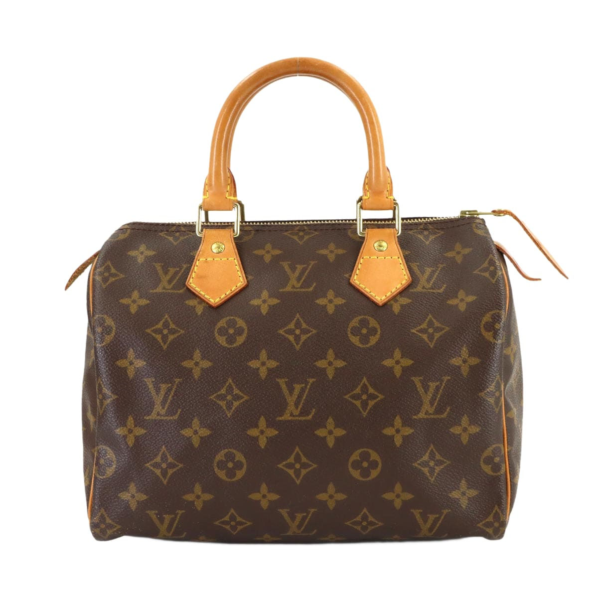 Louis Vuitton Monogram Speedy 25 Hand Bag Brown Gold Hardware
