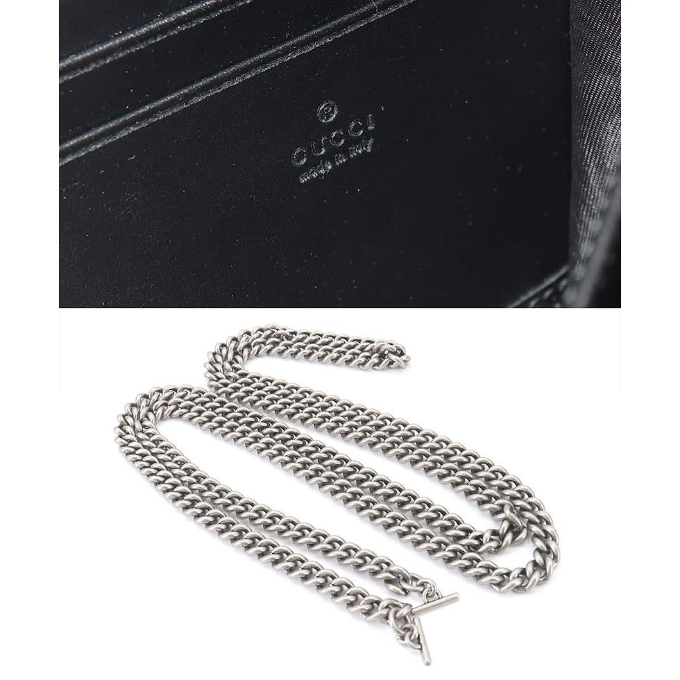 תמונה ממוזערת: Gucci GG Marmont Quilted Chain Wallet Leather Black