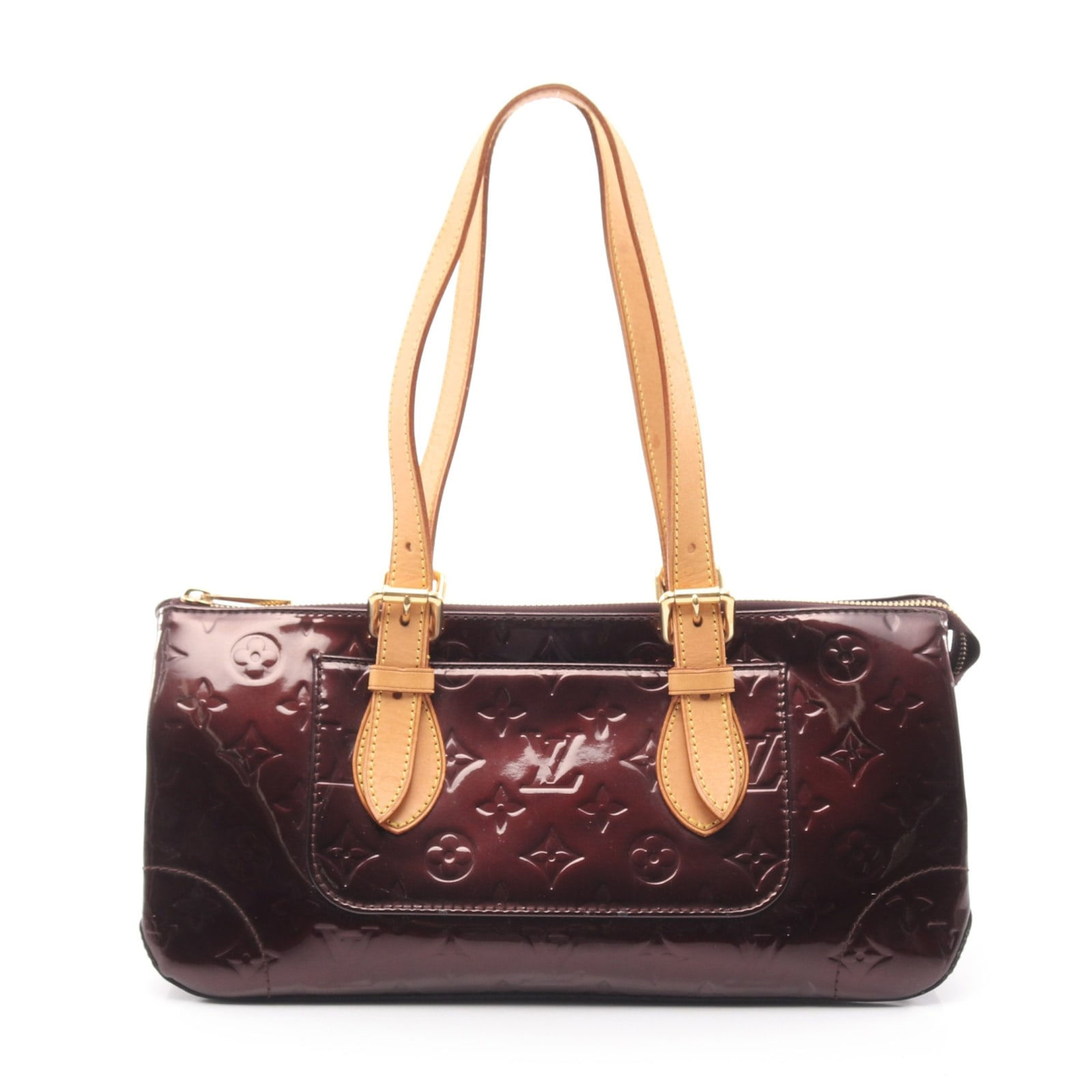 Louis Vuitton Rosewood Avenue Monogram Vernis Handbag Amarante