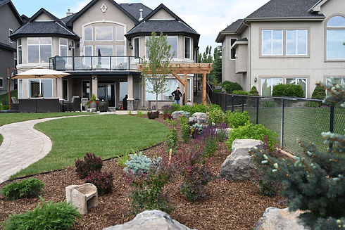 Beautiful backyard with garden