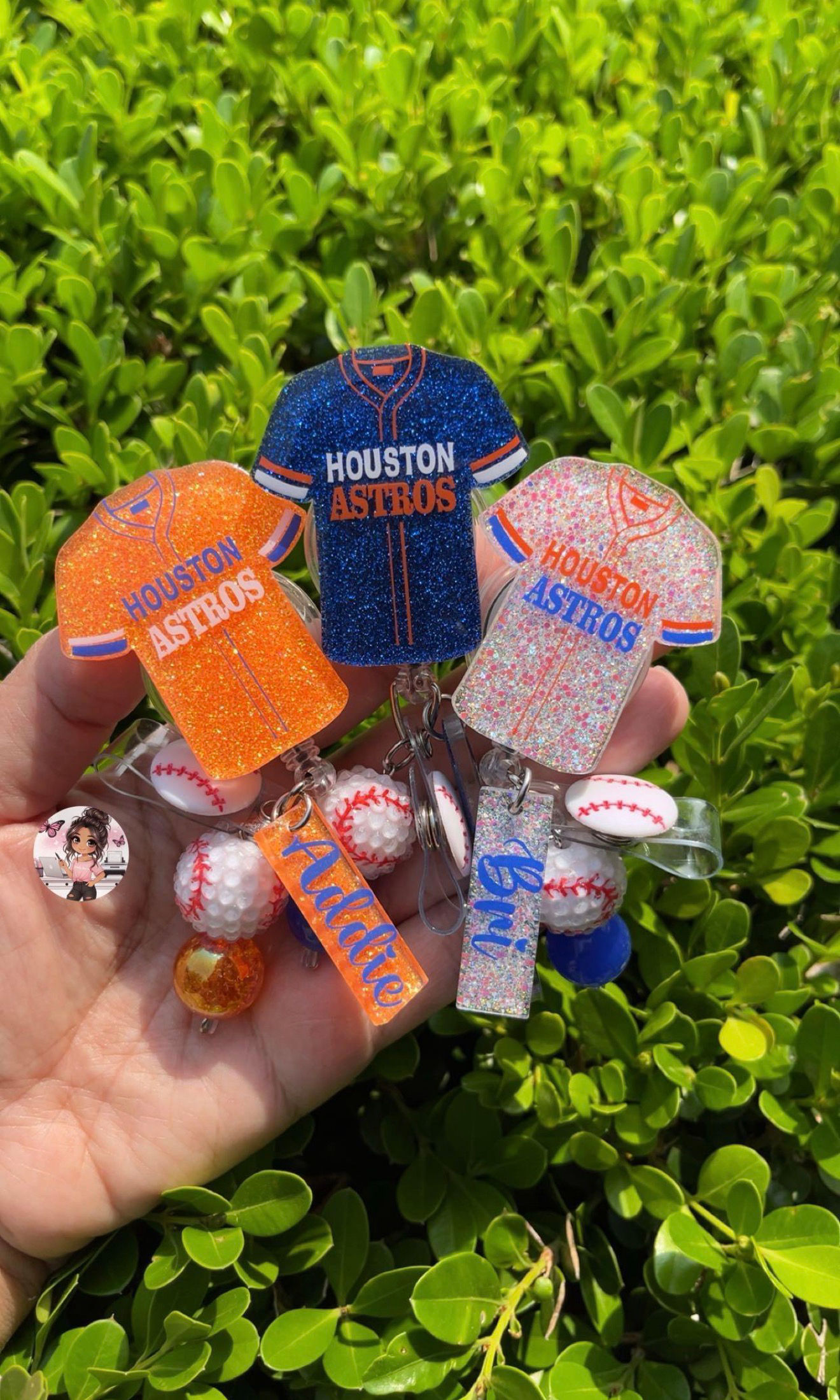 Baseball Jersey Badge Holder | Team | Houston | Strike | Catch