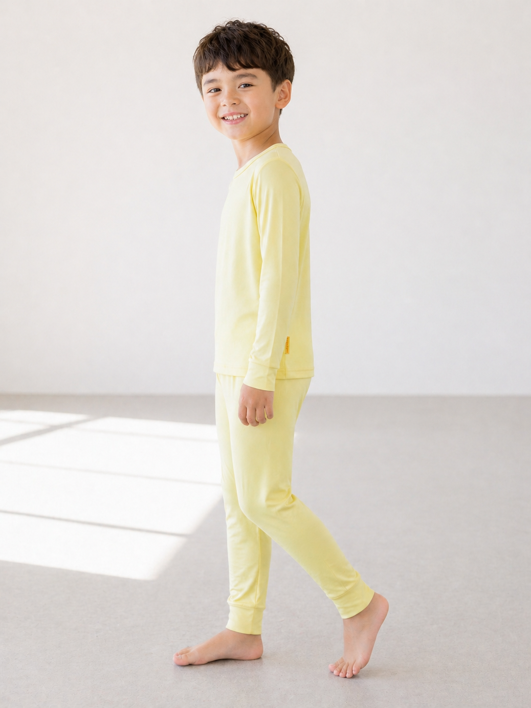 Yellow Unisex 2-Piece Hypoallergenic Sleepwear