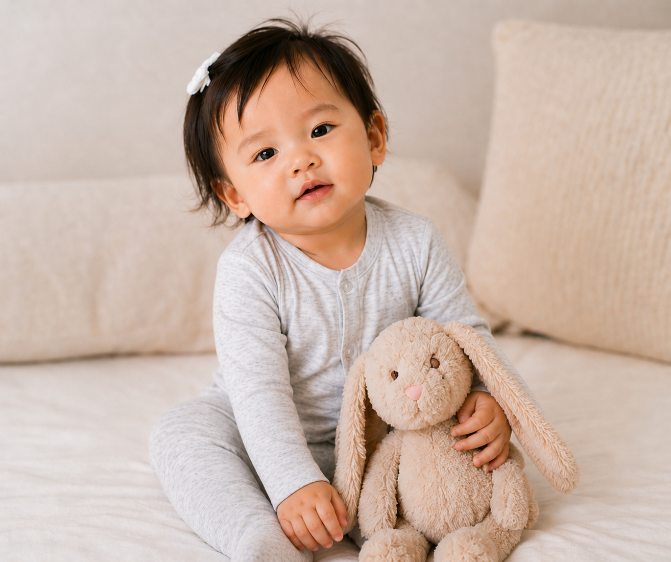 Grey Morning Bamboo Hypoallergenic Unisex Sleepsuit