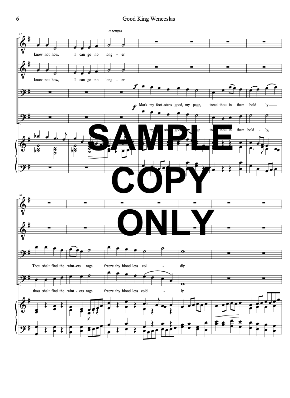 Thumbnail: Good King Wenceslas for MVC (PDF Download)